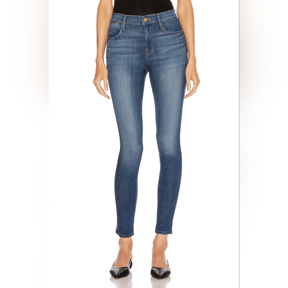 Frame Le High Skinny Jean In Cobain Size 26